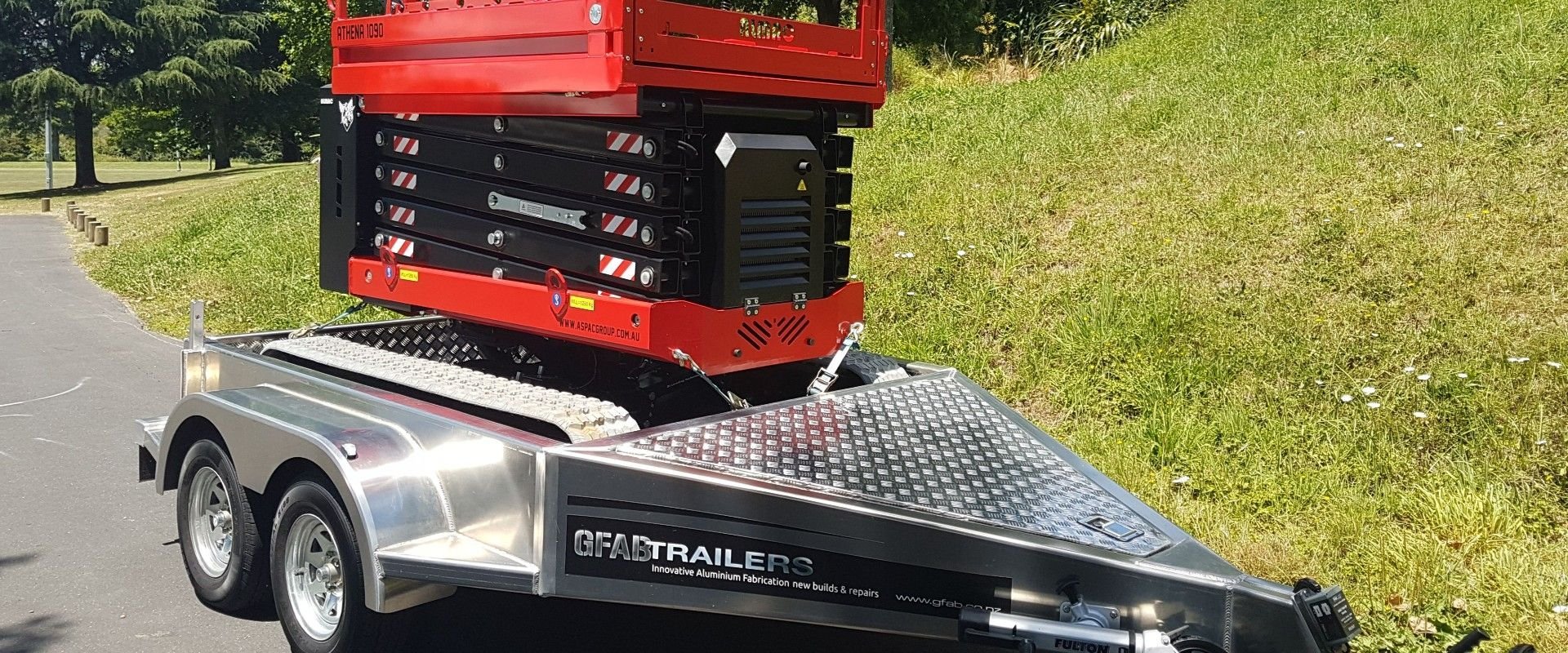 GFAB Trailers - 2500x1770 Alloy Scissor Lift Trailer - 3500 GVM - Athena 1090